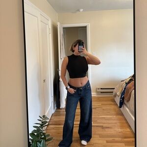 Levi's Black Ribbed Mockneck Tank Top